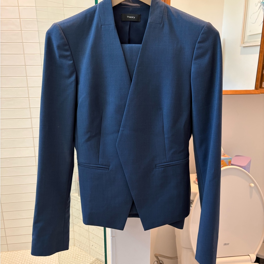 Theory Women's Lanai Suit Ash Blue